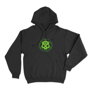 Green Faith Badge Hoodie Black