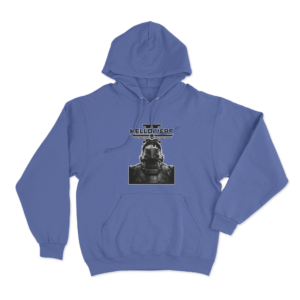 Helldiver 2 Silhouette Hoodie Blue